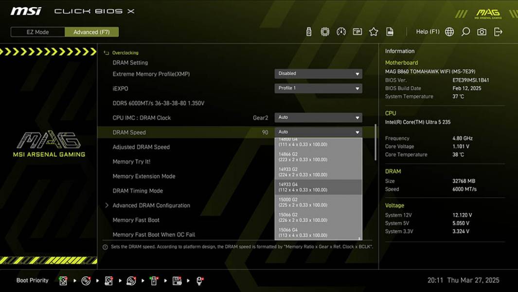 MSI MAG B860 TOMAHAWK WIFI-5